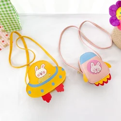 Cartoon Bunny Children Coin Purse PU Leather Baby Girls Mini Shoulder Crossbody Bags Kids Gift Cute Boys Small Wallet Handbags