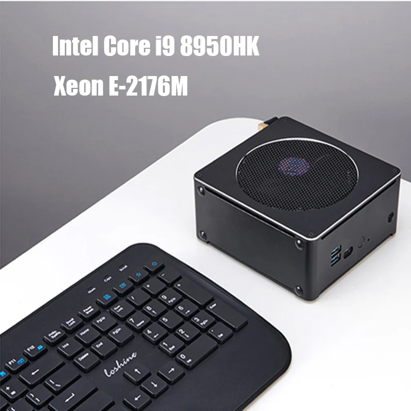 HYSTOU 9th Gen intel Core i9 9880H мини-ПК с вентилятором 4K HD 3D Windows10 Linux 2* DDR4 64G NVME SSD Настольный игровой компьютер DP wifi