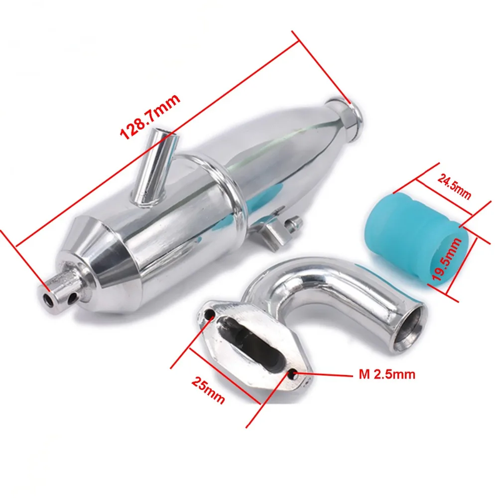 nitro rc tuned exhaust pipes