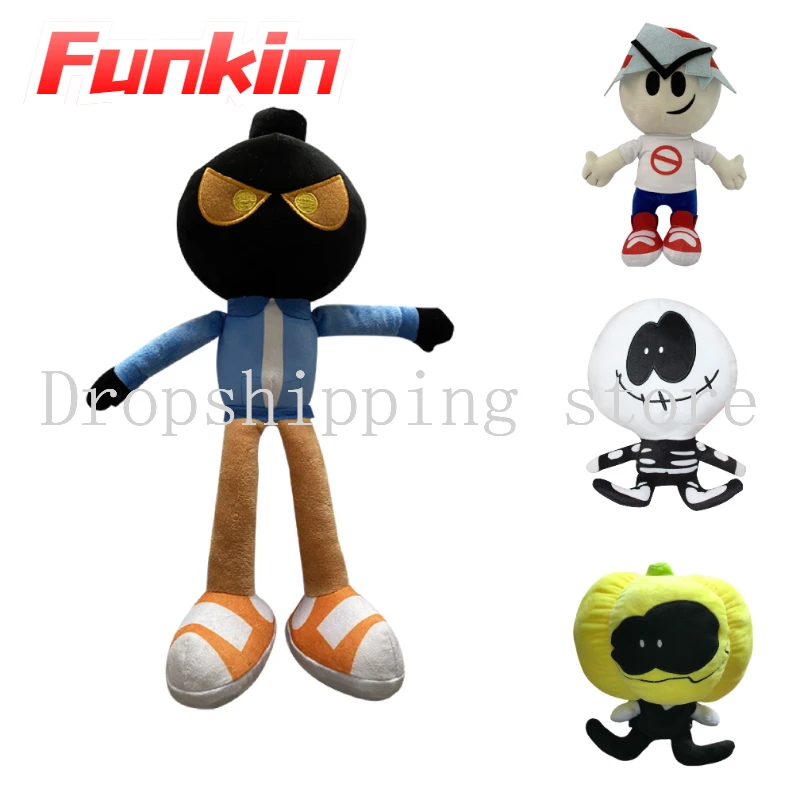 Friday Night Funkin Monster Plush Toy Spooky Month Skid And Pump Boyfriend Lemon Demon Soft Stuffed Doll Horror Halloween Gifts Movies Tv Aliexpress