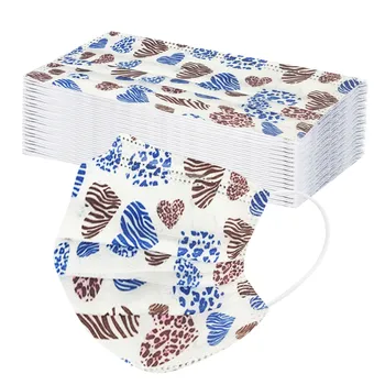 

Disposable Masks 50PCS Non-woven Face Mask Fashion Printing Adult Unisex Design Mask Masque Pour Visage Mascarilla Masque