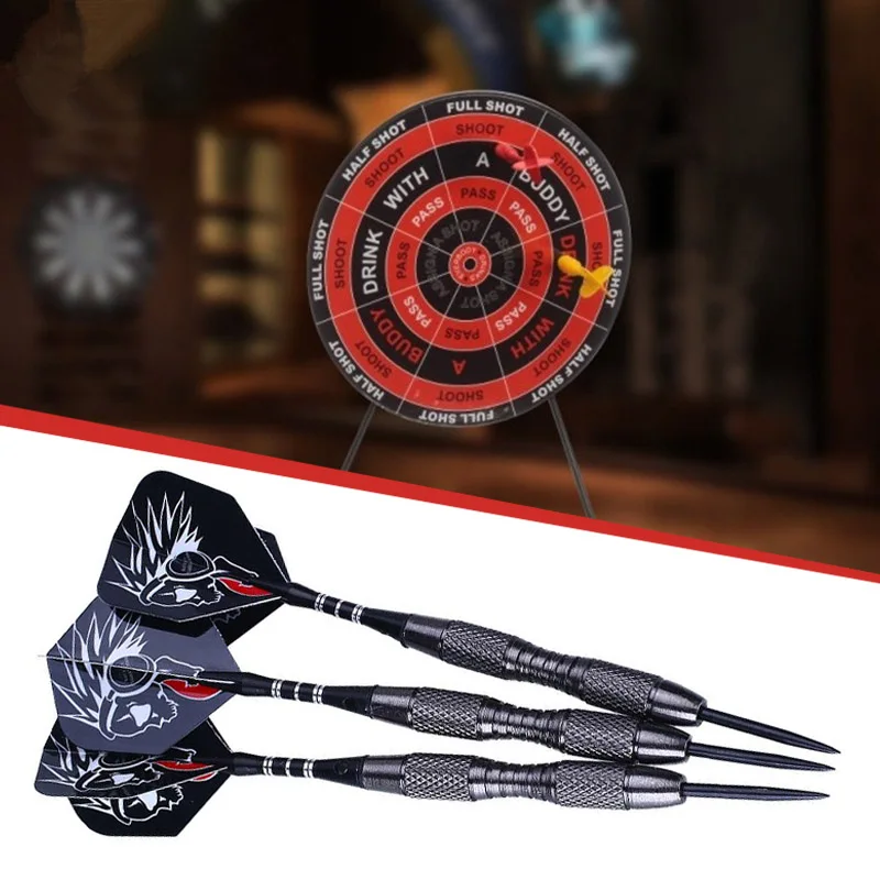 

3pcs Steel Tips Darts 22g Shafts Harrow Point Wing Needle Barrel Throwing