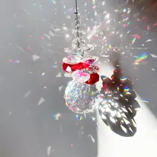 Великолепный ручной работы Suncatcher Радуга Производитель кристалл 30 мм шар Призма кулон рождественские подвесные украшения дома свадебный Декор сувениры