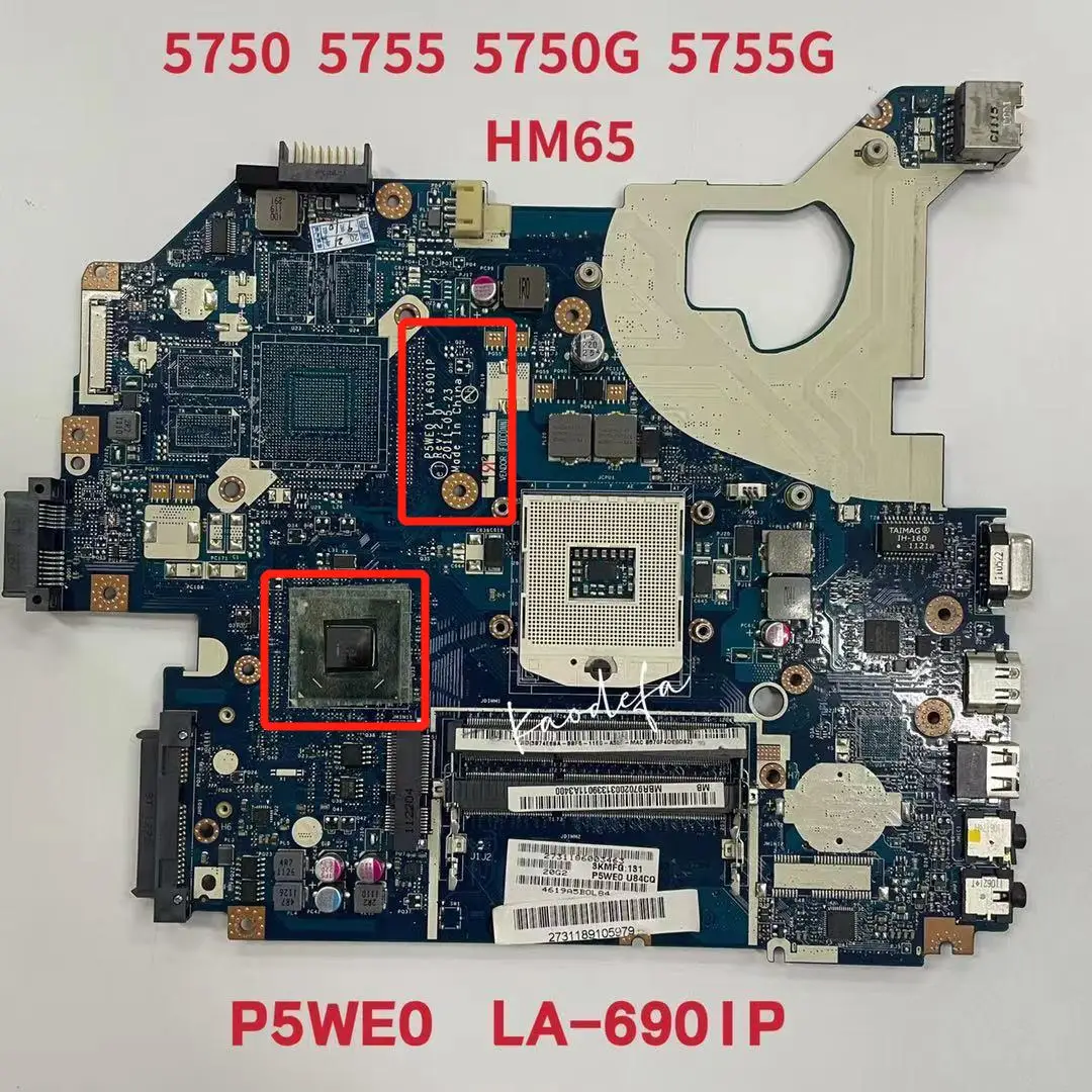 Материнская плата для ноутбука ACER 5755 5755G 5750G PGA989 HM65 CPU 100% Pruebas MBR9702003 MB R9702.003 |