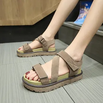 

34-40 size Summer women shoe Open Toe women sandals leisure wedges sandals platform shoes easy match beach sandals student shoes
