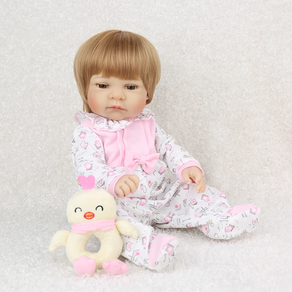 Полностью тело силикона высокого качества reborn baby dolls 45 см малыш восхитительный реалистичный ребенок Bonecas девочка bebe menina для детей