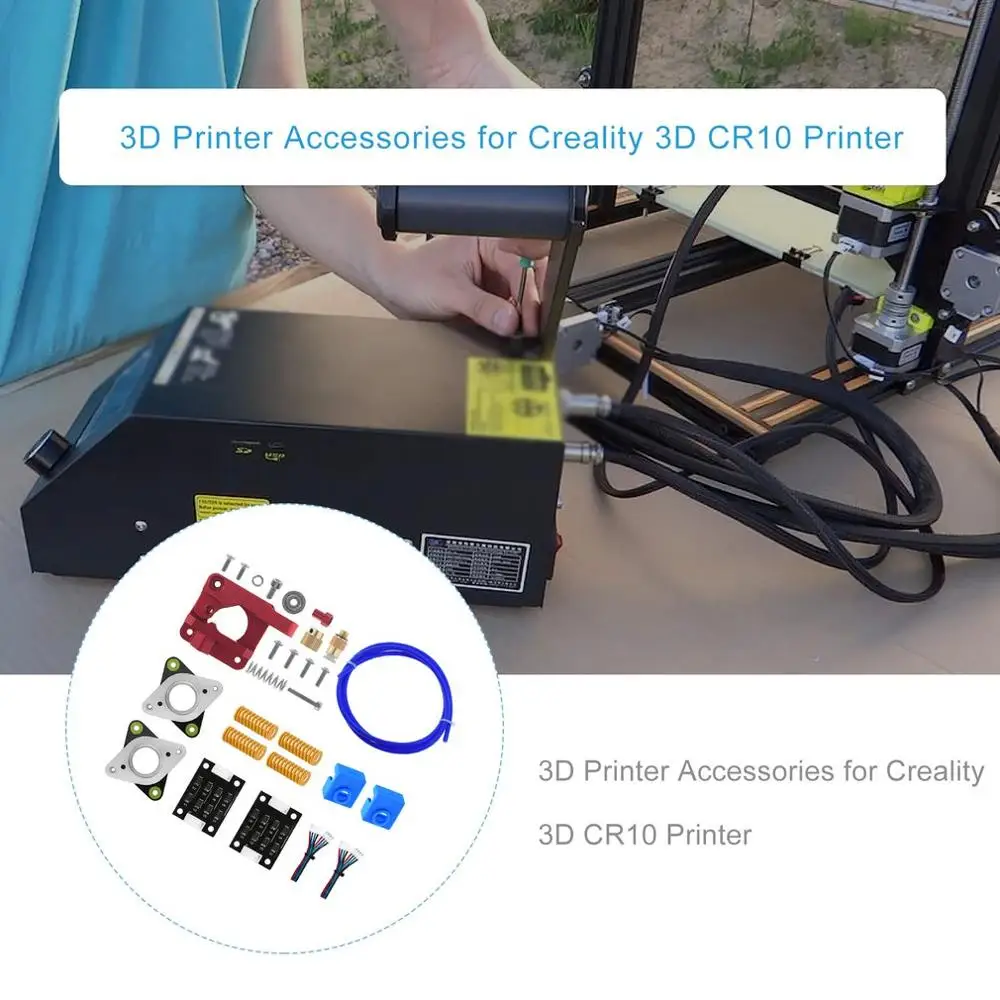 Металлический экструдер правого типа+ tl-плавный+ 2* Шаговый гаситель двигателя+ 4* пружинный комплект для принтера Creality 3D CR10
