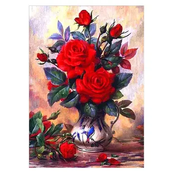 

4 Pack Rose Sunflower 5D DIY Diamond Painting Full Drill Rhinestone Embroidery X4YD