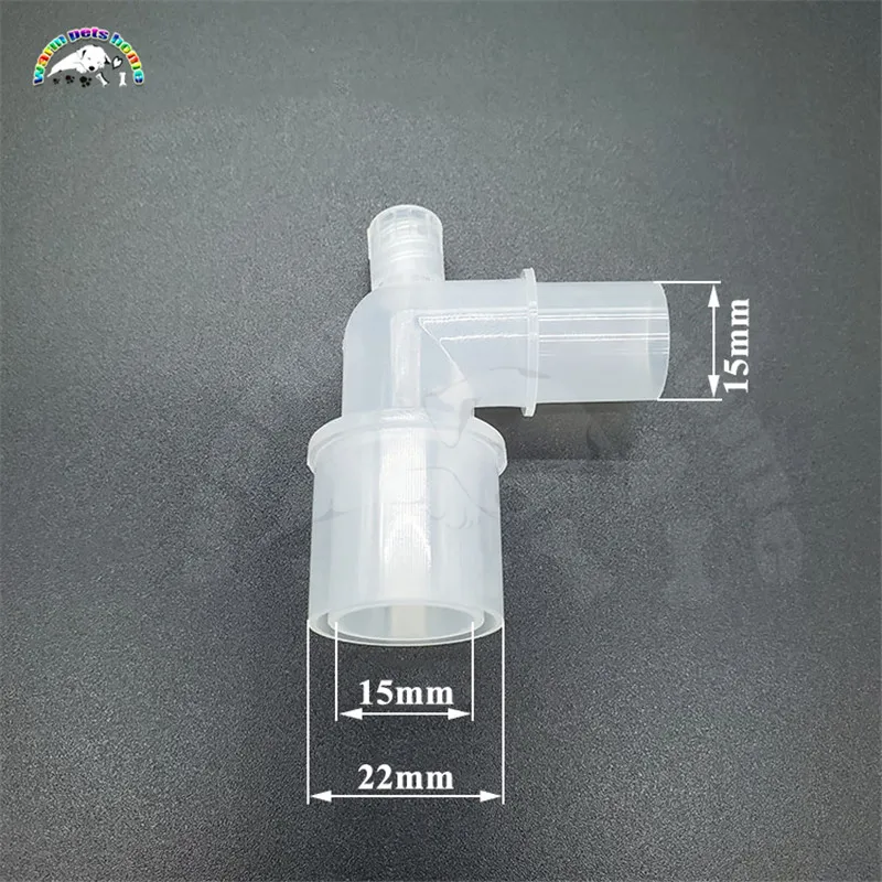Anesthesia Breathing Tube L-shaped Connector Elbow Circuit Inside Outside Male and Female Tracheal Intubation Connector 90 Degree