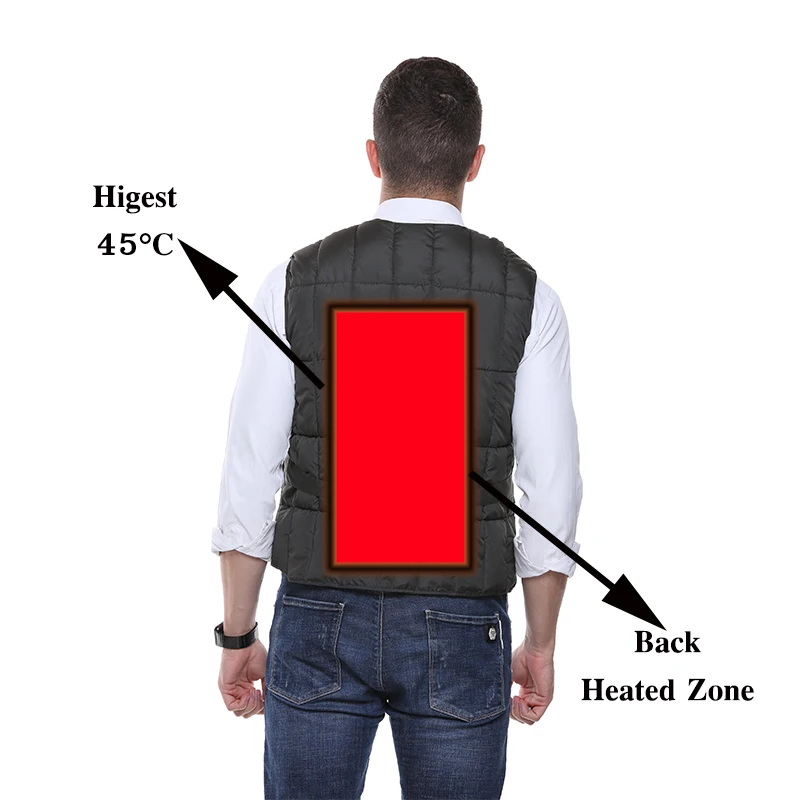 Smart Fever Heated Warm Down Jacket Washable USB Charging Heated Clothing Graphene Carbon Fiber Heating Coat Jacket