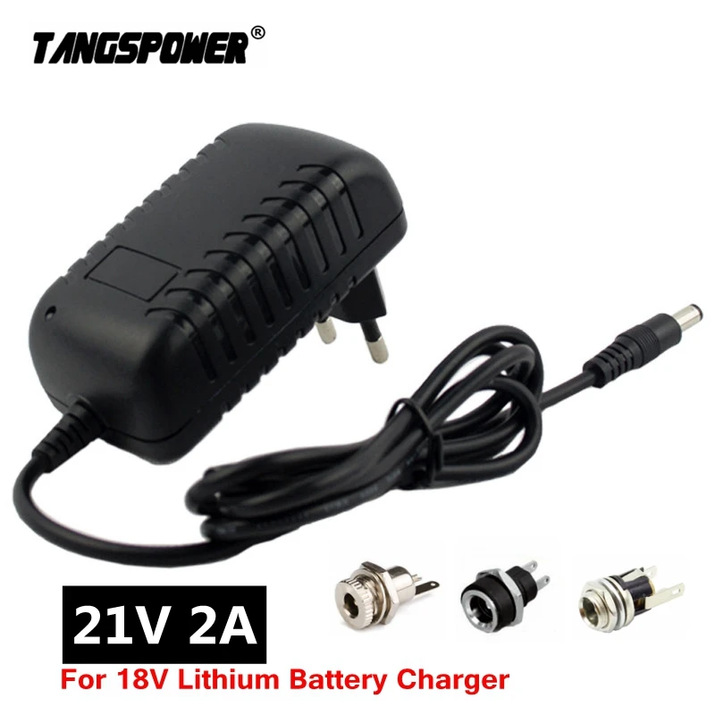 

21V 2A 18650 Lithium Battery Charger 18V lithium battery Charger 5.5mm x 2.1mm DC Power Jack Socket Female Panel Mount Connector
