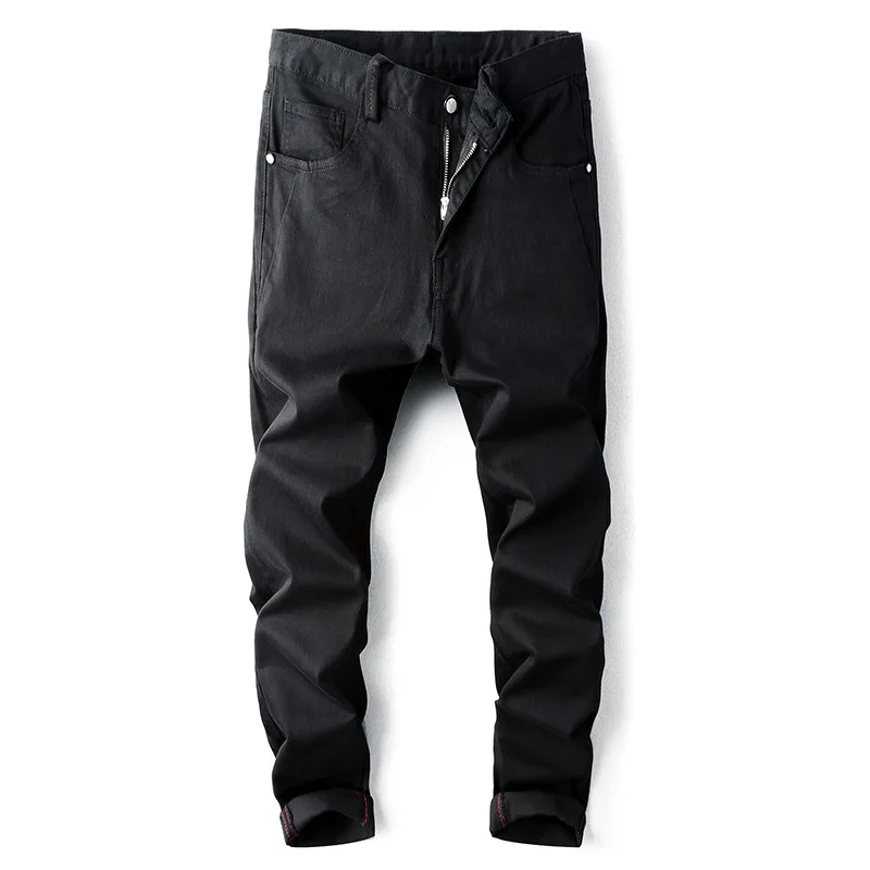 

Spring New Fashion Design Ropa Hombre Denim Ripped Skinny Jeans Men Pantalones Classic Black
