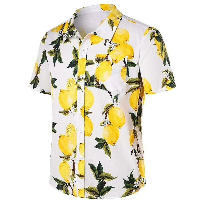 men's shirt with lemons