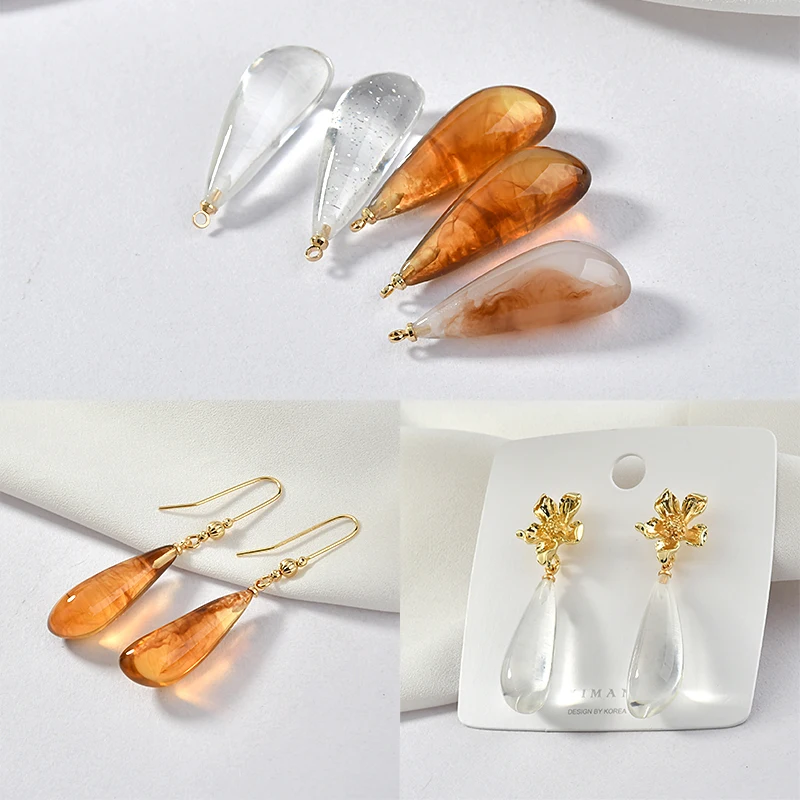 2 шт. подвеска в виде капли из смолы|Ювелирная фурнитура и компоненты| |