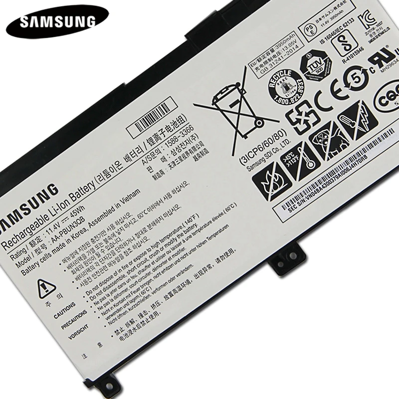 Батарея AA-PBUN3AB для samsung Тетрадь 7 NP740U3L-L02US NP740U3L NP740U3M-K01US NP800G5M 800G5M NP740U5M 3950 мА-ч
