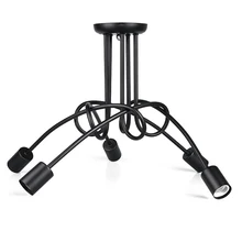 Винтажный промышленный Лофт люстра потолочный светильник с 5 огнями(черный