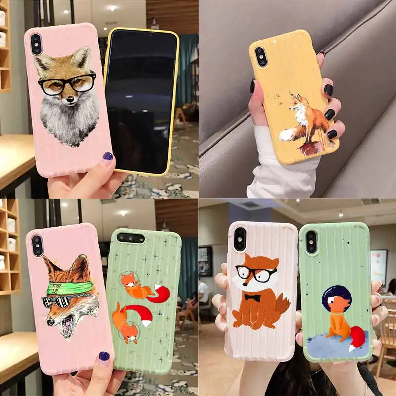 Мистер Фокс очки чемоданы на колесах чехол для телефона iPhone 11 Pro Max X XS MAX 8 7 6S Plus |