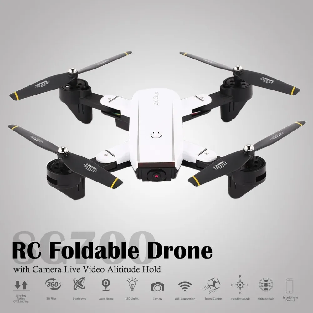 SG700 2,4G RC складной Дрон Квадрокоптер с FPV камерой живое видео Alititude держать Безголовый режим один ключ возврат 360 режим флип