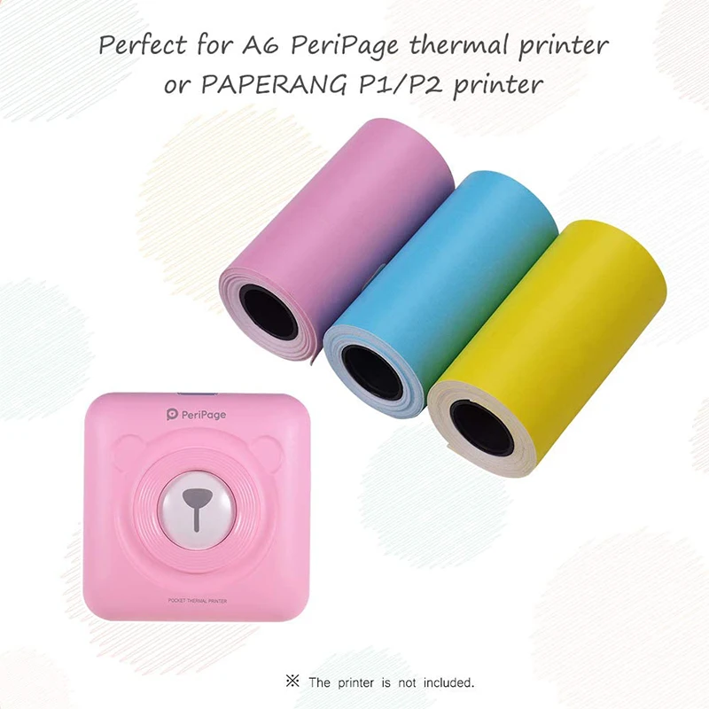 

1 rolls mobile bluetooth cash rollfor Paperang & Peripage Mini Printer Thermal Paper label Paper Sticker Paper Fo