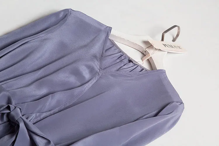 Silk Silk Dress Female Fall 2020) New Long-Sleeved