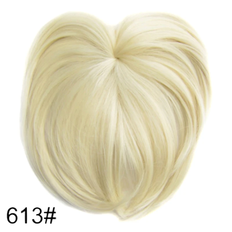 Шелковистый зажим для волос верхний парик Термостойкое волокно расширение для женщин доступный парик для женщин жаропрочные повседневные накладные волосы - Цвет: 613
