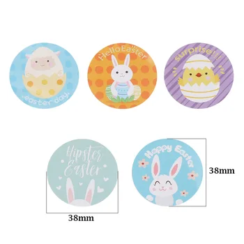 

1 Roll Easter Paper Sticker Happy Easter Sticker Rabbit Egg Chick Stickers Party DIY Paper Label Kid Stationery Scrapbook Decor