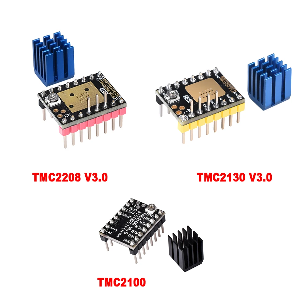 BIGTREETECH TMC2208 TMC2130 TMC2100 Драйвер шагового двигателя StepStick Mute Для MKS BTT SKR V1.4 V1.3 MINII Board 3d