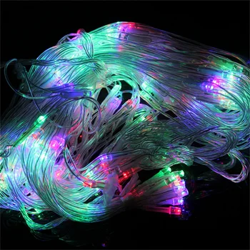 

ICOCO 400 LEDs 1.9m Net Fairy Light with 8 Modes for Outdoor Fence Wall Tree Christmas Wedding Festival Home Decor Drop Shipping