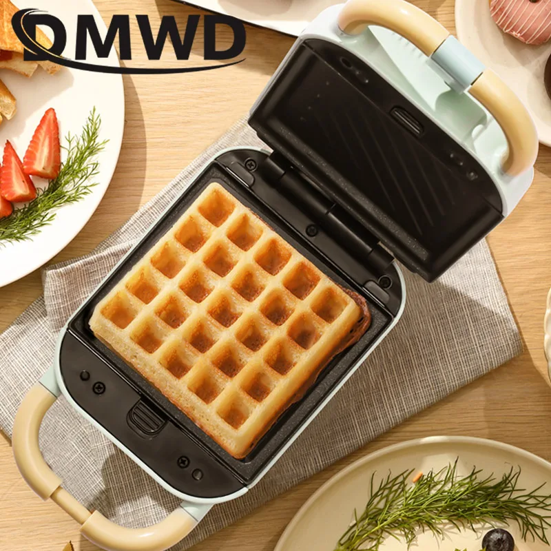 DMWD Multi-Function Breakfast Maker Electric Sandwich Machine Waffle Donuts Octopus Balls Taiyaki Light Food Machine 5 Plates waffle maker donut maker