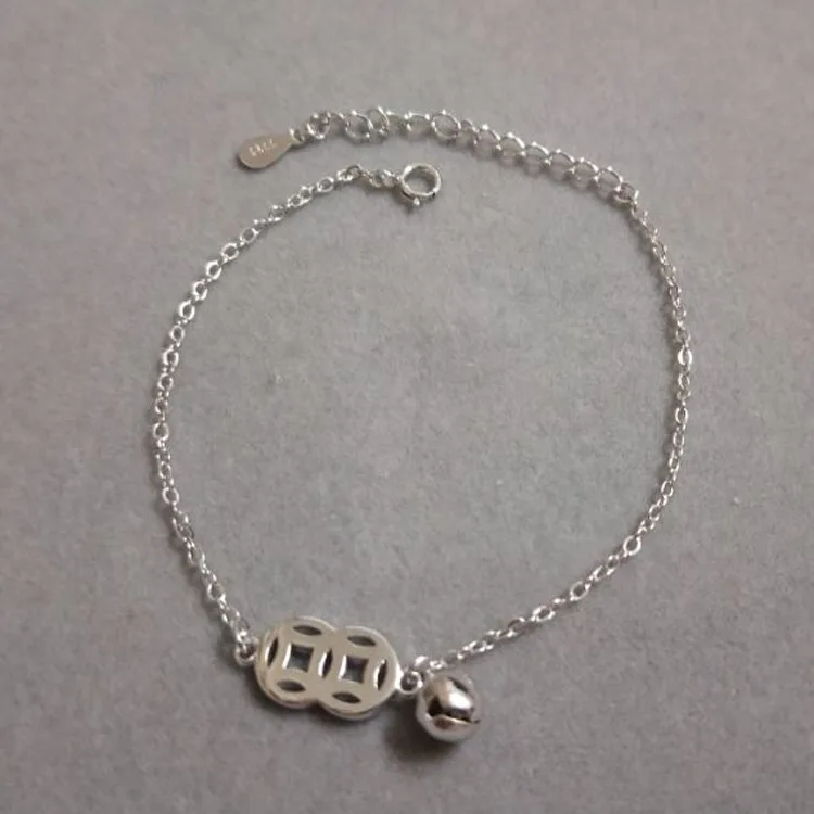 

S925 Sterling Silver Lucky Bell Bracelet Personality Lady Bracelet Simple Fresh Student Bracelet Gift LBM29