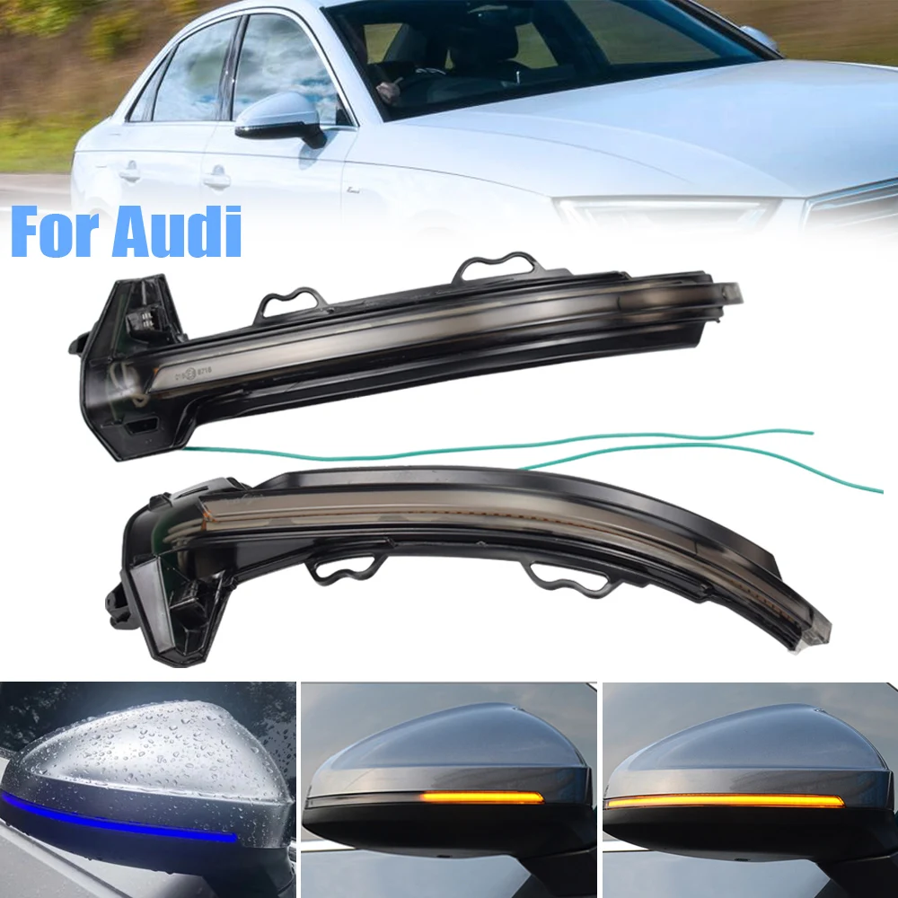 Светодиодный поворотник с зеркальным индикатором для Audi A4 S4 B9 2016-2019 A5 S5 2017-2019 RS4 RS5
