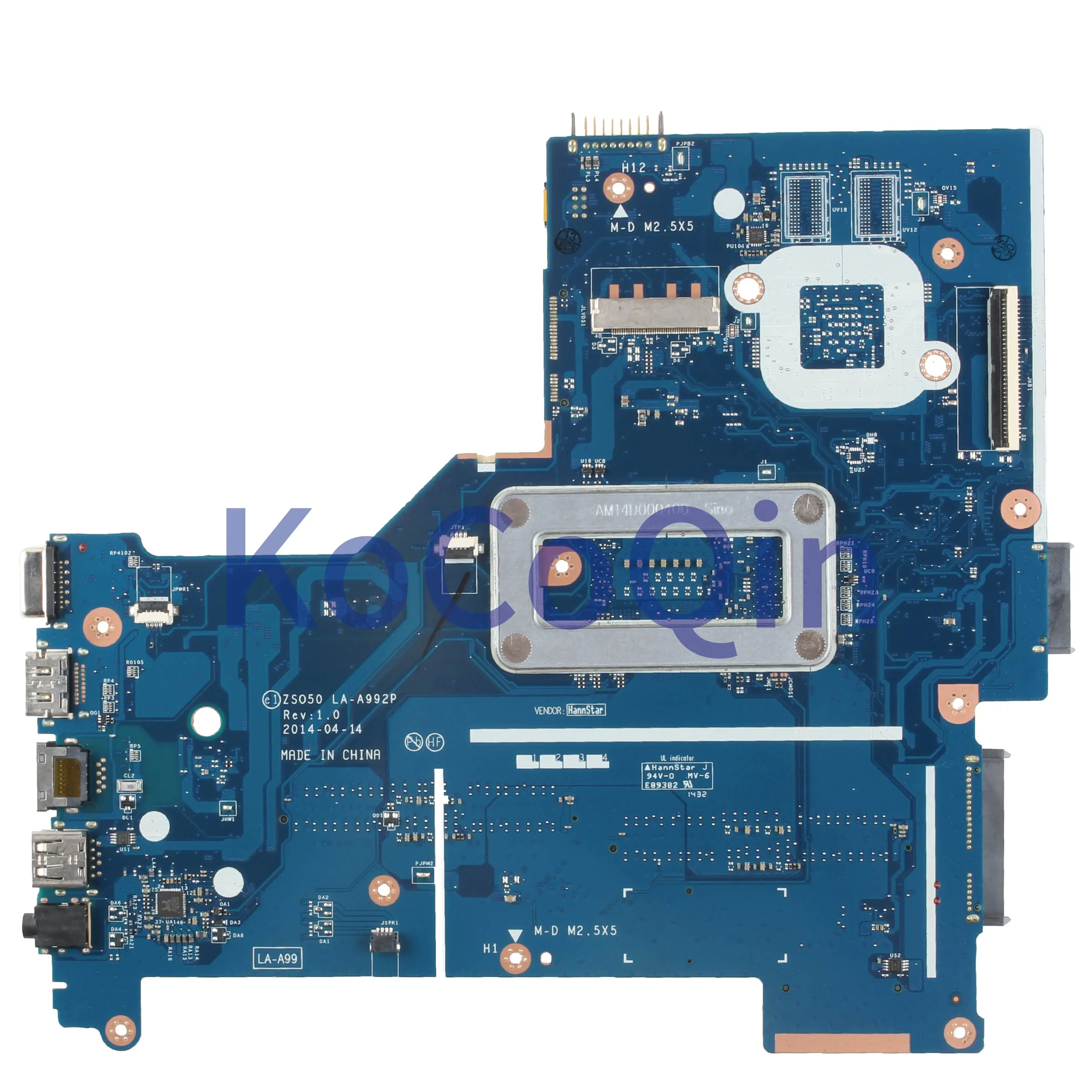 Ideal  KoCoQin Laptop motherboard For HP Pavillion 15-R 250 G3 Core I5-4210U SR1EF Mainboard ZS050 LA-A992