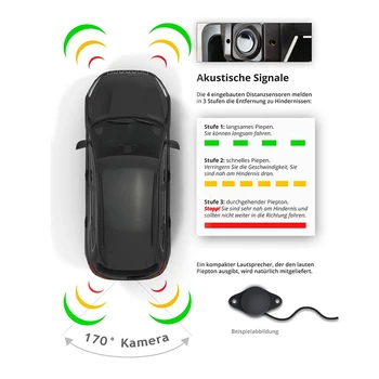 

Car Front + Rear License Plate Reverse Camera & Sensors Parking Aid Video Recorder WithRadar Detector With Gps