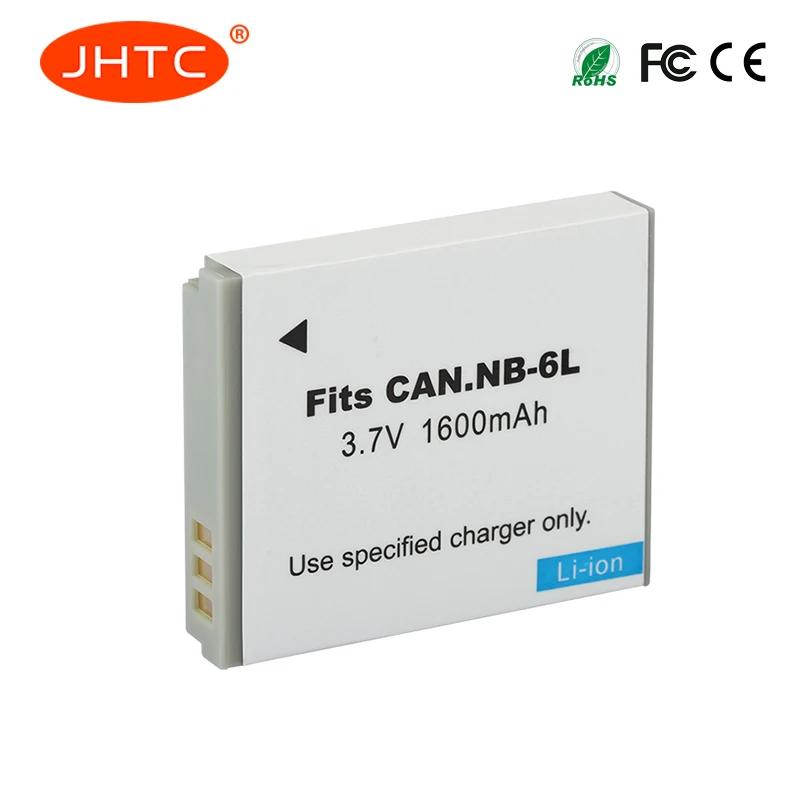 Аккумулятор JHTC на 1600 мА · ч NB 6L NB6L для камеры Canon Power shot SX520 HS SX530 SX600 SX610 SX700 SX710 IXUS 85 95