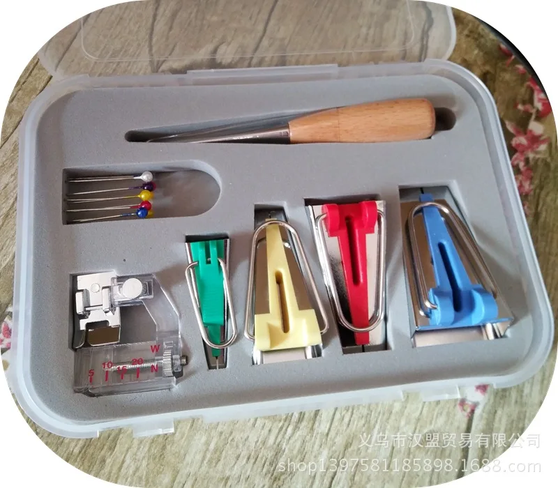 Diy kit практичный 6/12/18/25 мм ткани рулетка для смещения чайник шило шитья лапка