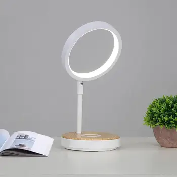 

220v Table Lamp with Power Bank Reading Light Bedside Desk Study Wireless Charging Touch Dimming Lighting Nightstand Lamp