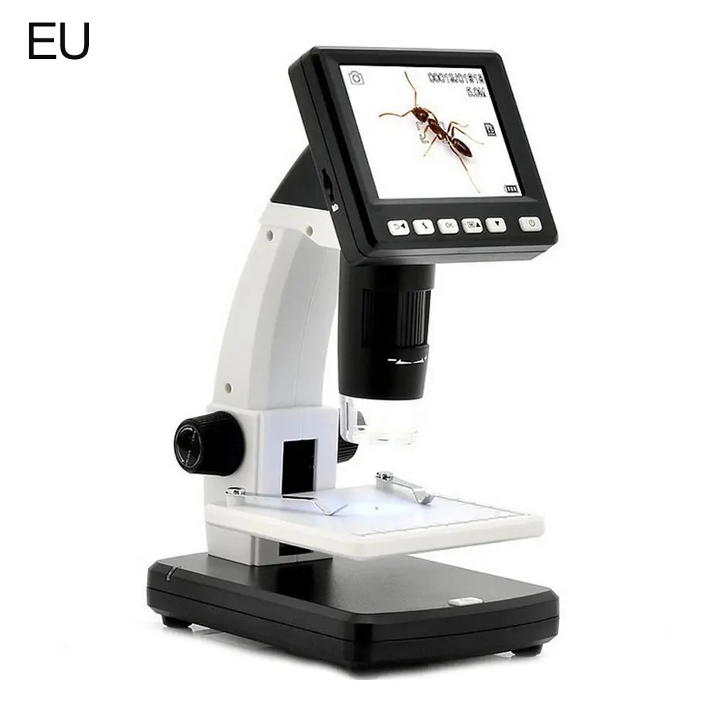 EU UM038 5MP HD 3,5 дюймов lcd USB подключение многофункциональный настольный цифровой микроскоп видеокамера регистратор для наблюдения за насекомыми - Цвет: EU