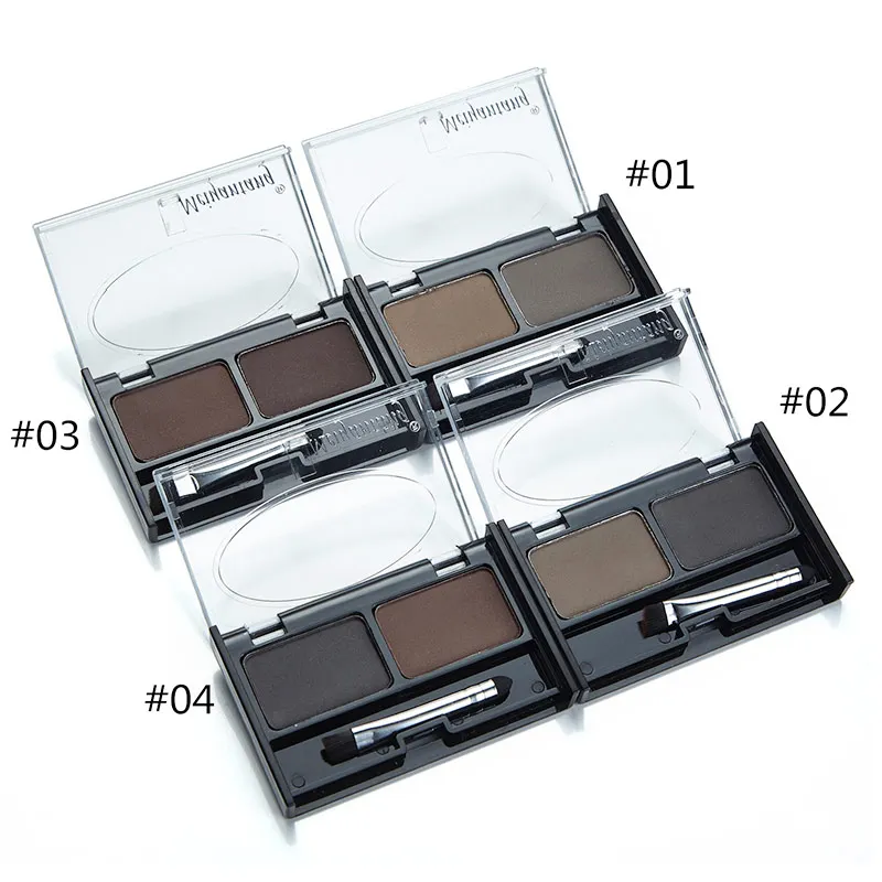 MYG Eyebrow Powder 4 Color Waterproof Eyeshadow Cake Makeup Eyebrow Powder Eye Shadow Eye Brow Palette + Brush Eyebrow Enhancer