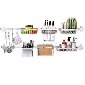 

304 stainless steel sink rack dish drain rack kitchen storage rack windowsill wall-mounted artifact