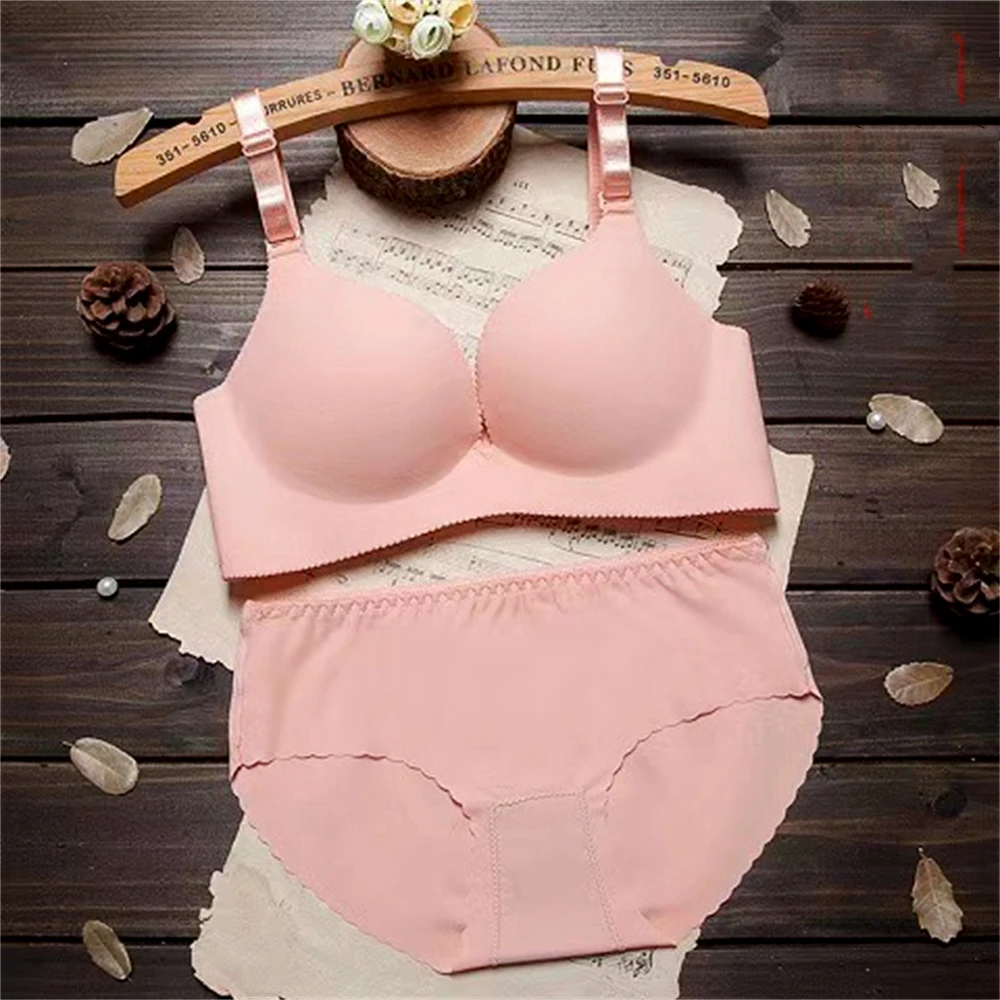 lace bra panty set Sexy Lingerie Women Seamless Underwear Set Woman 2 Pieces Comfort Gather Wireless Push Up Bra Panties Suit brassiere bralettle ethika set