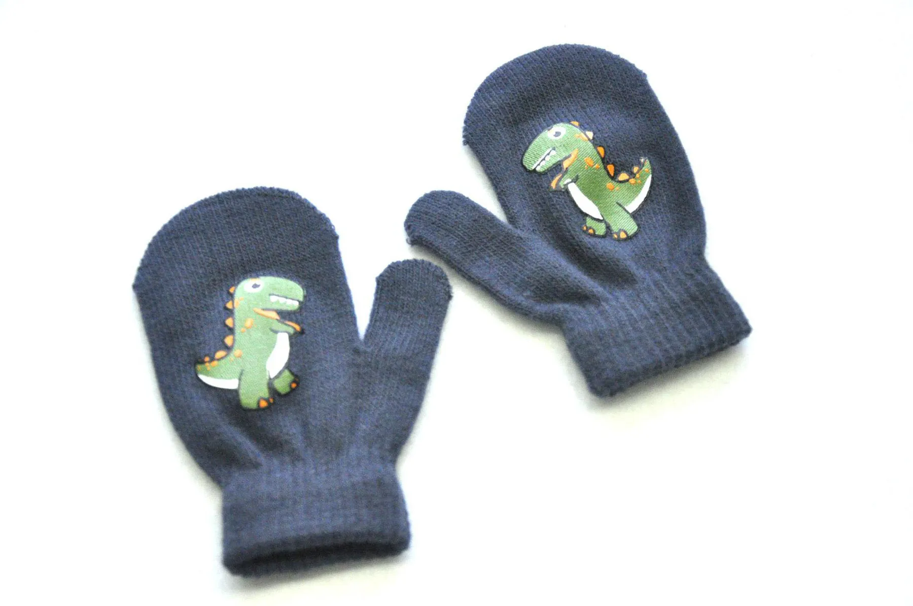 Children's Finger Toothbrush 1 Pair Cartoon Anti-grasping Warm Gloves Protection Baby Mitten Cute Unisex Girls Boy Cute Kawaii Dinosaur Newborn Love Face pacifier for baby