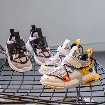 

2019 New Children Shoes Boys Sneakers Girls Sport Shoes Child Leisure Trainers Casual Breathable Kids Running Shoes Size 26-37