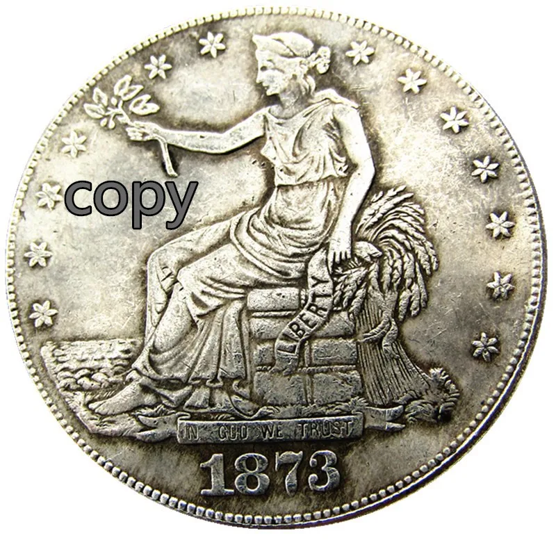 Монеты США 1873CC торговая копия доллара монеты посеребренные