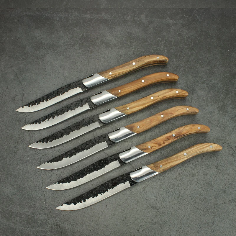Laguiole D'Or Steak Knife Set in Gold & Black - Set of 8-Pc New In Box 