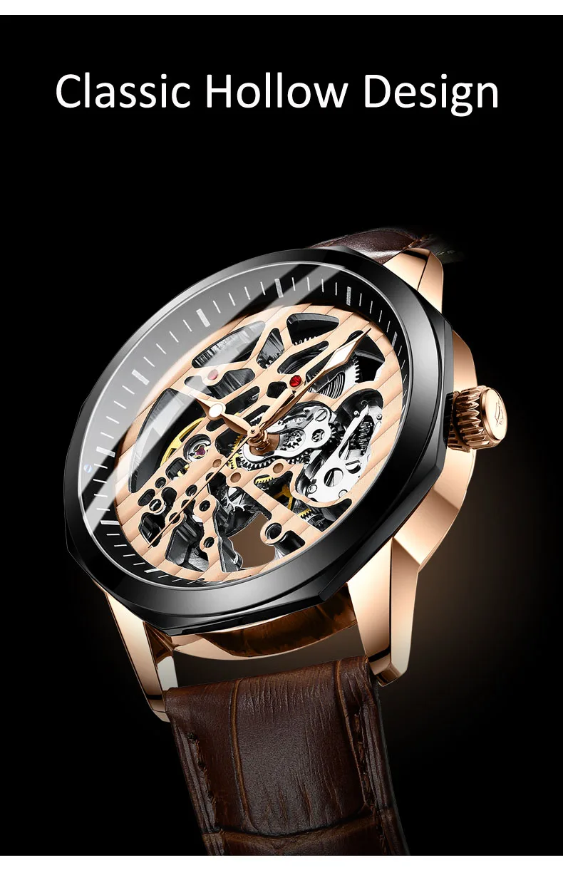 AILANG Luxury Skeleton Automatic Mechanical Mens Sports Men es Leather Strap_voghion.com