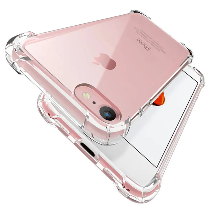 Роскошный противоударный силиконовый чехол для телефона для iPhone 7 8 6 6S Plus 7 Plus 8 Plus 11 Pro XS Max XR X Чехол прозрачный защитный чехол