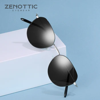 

ZENOTTIC Alloy Memory Glass Polarized Sunglasses Men/Women Metal Frame Polaroid Lens UV400 Sun glasses Driving Eyewear Oculos