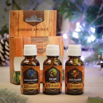 

A set of essential oils of orange, cedar, juniper for 17 ml of the "Dobromirov" 3803510