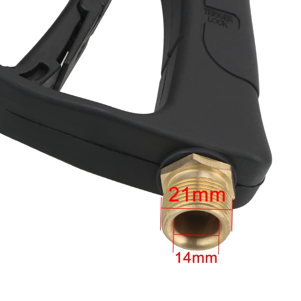 1Pcs Aluminium Hochdruckreiniger Pistole 5Pcs Anschlüsse Set Tragbare Fan Geformt Wasser Pistole Auto Reinigung Werkzeug – Detail 8
