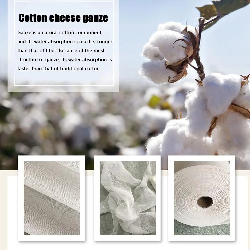 WhiteCottonGauzeMuslinCheeseclothFabricFilterGauzeCheeseCloth